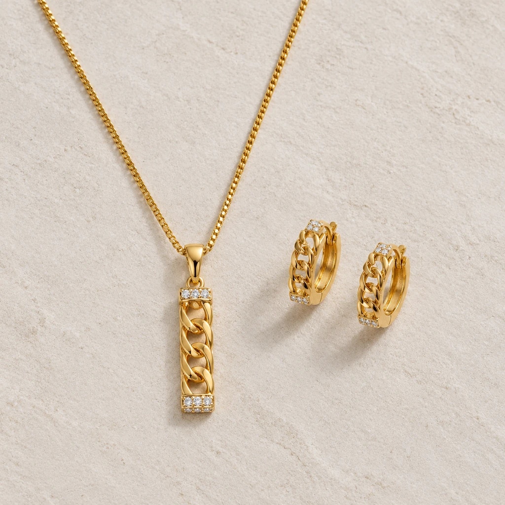 نیم ست ژوپینگ طرح طلا